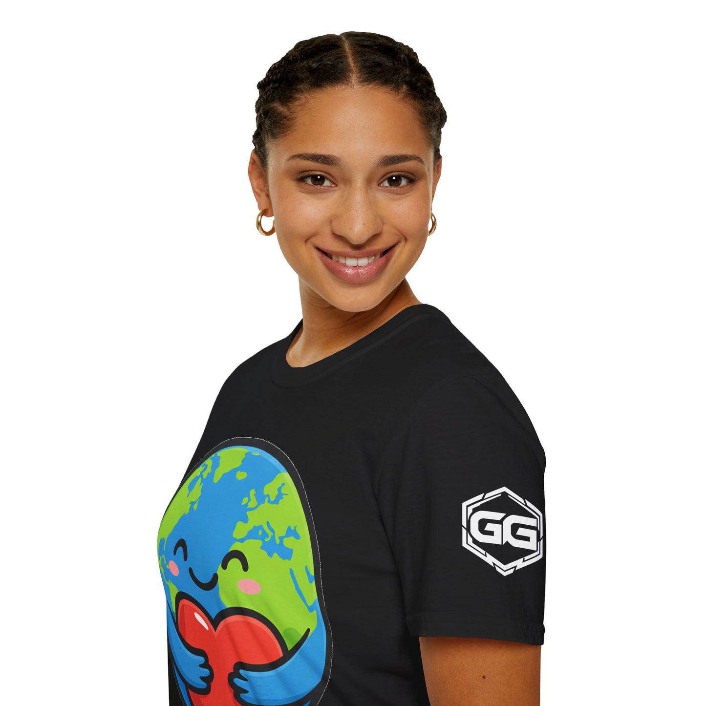 Unisex T-Shirt - Erde Umarmt Herz (Gildan 64000) | Garlik Goods