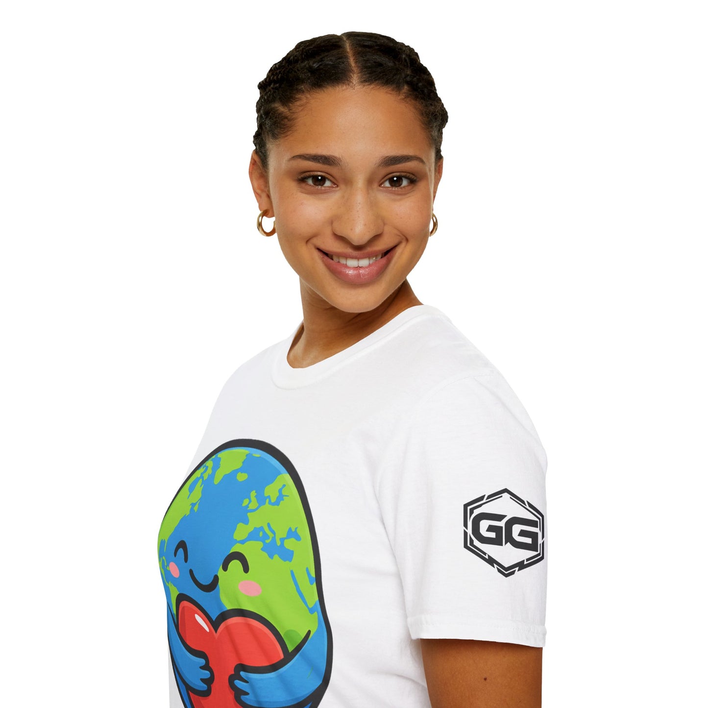 Unisex T-Shirt - Erde Umarmt Herz (Gildan 64000) | Garlik Goods