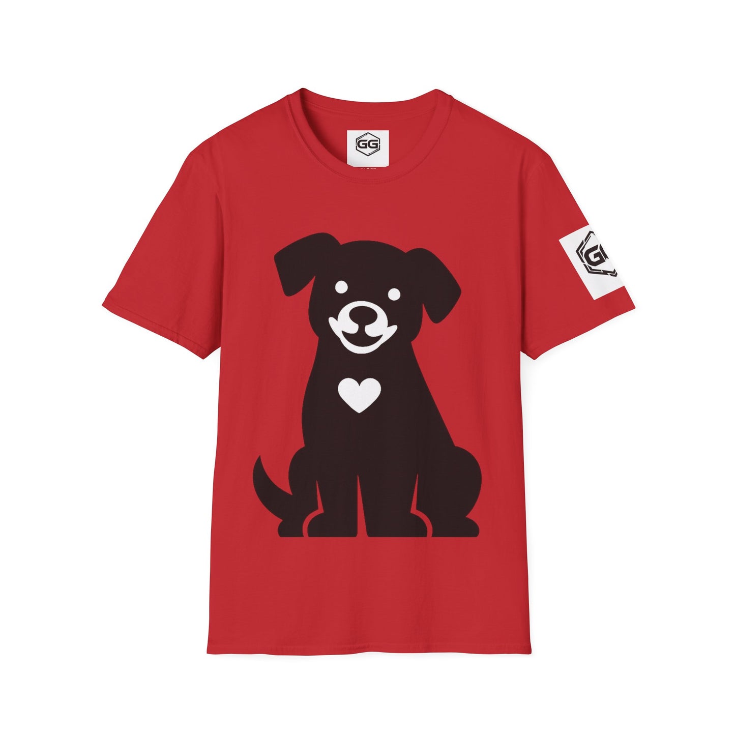 Unisex T-Shirt - Hund umarmt Herz (Gildan 64000) | Garlik Goods
