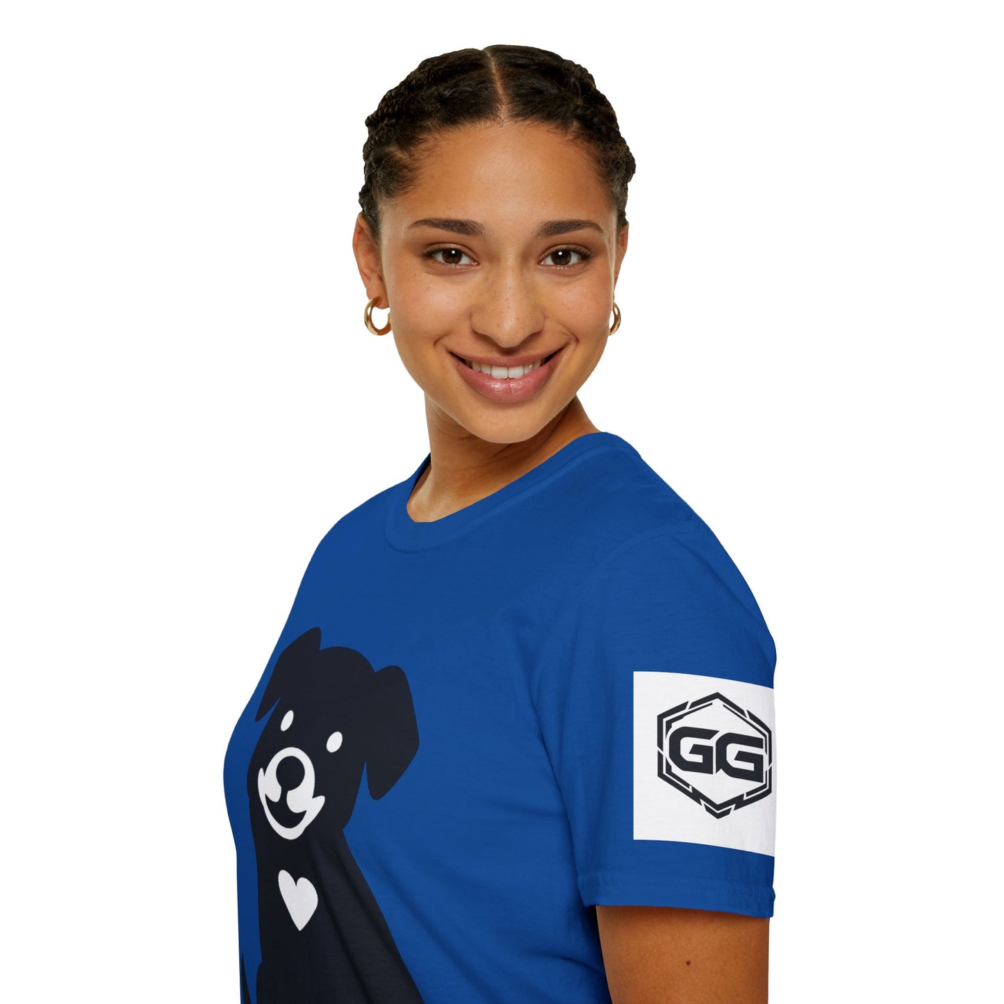 Unisex T-Shirt - Hund umarmt Herz (Gildan 64000) | Garlik Goods