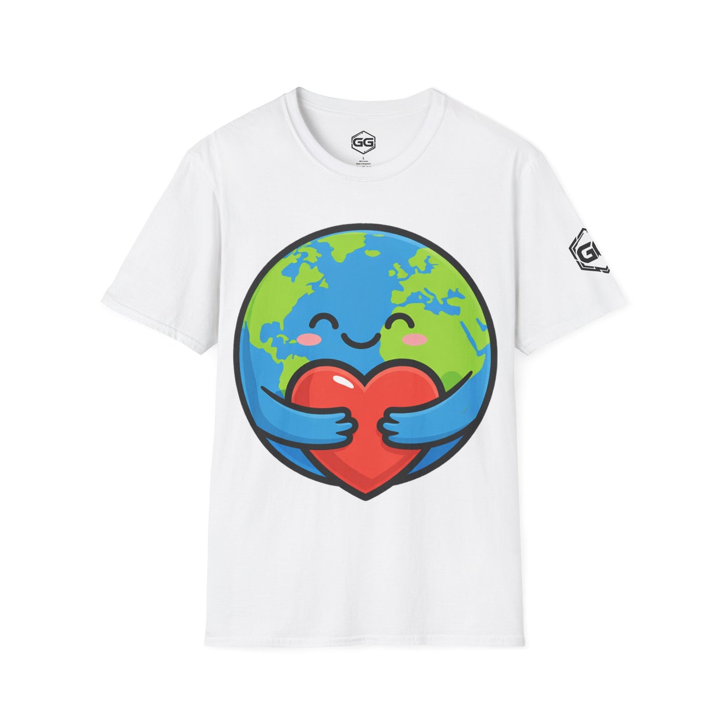 Unisex T-Shirt - Erde Umarmt Herz (Gildan 64000) | Garlik Goods