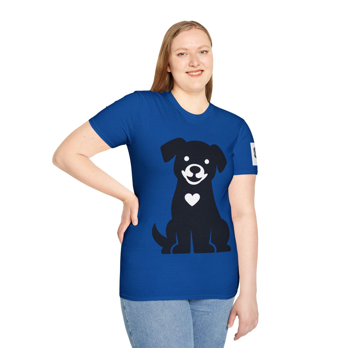 Unisex T-Shirt - Hund umarmt Herz (Gildan 64000) | Garlik Goods